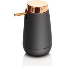 Dispenser per sapone shabby nero in abs, gomma e metallo - Nero