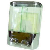 Dispenser dosatore sapone liquido doppio portasapone erogatore a muro 26237
