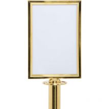 Display A4 informativo dorato per colonnine separacoda - Securit