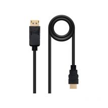 Nanokabel Kabel displayport zu hdmi Konverter, dp/m - hdmi/m, Schwarz, 10 m
