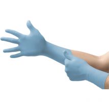 TouchNTuff 92-665 Disposable Nitrile Gloves, Extended Cuff, Size 8.5-9 - Ansell