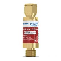Dispositif de sécurité type rf 53 n g 1/4 po. rh oxygène, air compr. et gaz non inflamm.