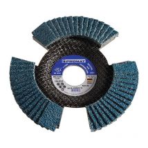 Disque à lamelles D. 125 mm granulation 60 conique INOX/acier corindon zirconien (Par 10)