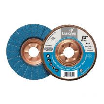 Lukas - Disque à lamelles sltt z Power d. 125 mm granulation 60 plat inox corindon zirconien