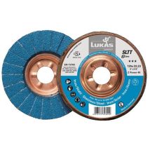 Lukas - Disque À Lamelles Sltt Z Power D. 125 Mm Granulation 60 Plat Inox Corindon Zirconien