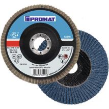 Promat - Disque à lamelles soudure d'angle d. 125 mm granulation 80 conique inox corindon (Par 10)