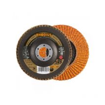 Disques a lamelle inox jumbo longlife. Rhodius diam. 125X22.23 GR.40