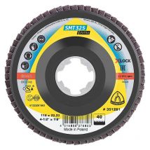 Disque abrasif à lamelles Klingspor K60, 115x22,23mm droit X-Lock