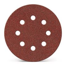 Disque abrasif adhésif gls 5 125mm K.120 pour bois/métal Corindon Nb de trous : 8 (Par 25)