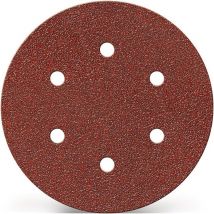 Disque abrasif adhésif gls 3 150mm K.60 pour bois/métal Corindon Nb de trous : 6 (Par 25)