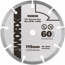 Disque à tronçonner diamant Worx Wa5048