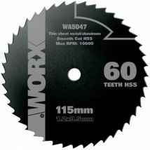 Disque à tronçonner universel Hss 60 dents Worx Wa5047