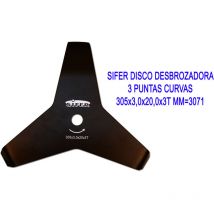 DISQUE DE DÉBROUSSAILLEUSE COURBE SIFER 3 POINTS 305x3,0x20,0x3T MM3071