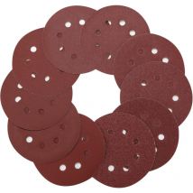 Disque de Ponçage 125mm, 100pcs Disques Abrasifs 40/60/80/100/120/180/240/320/400/800 Grain Taille pour Poncer/Polir/Dérouiller(8 trous)