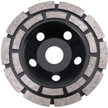 Freosen - Disque Diamant à Meuler Béton 125 x 22,2 mm Double Rangée, Meule Diamantée Universelle pour Poncer Béton, Pierre, Granit Chape, Maçonnerie,