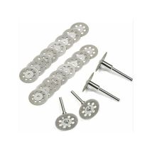 Disque Diamant de Coupe, 20Pcs 22mm Diamant Mini Disques à Tronçonner avec 4 Pièces Mandrins Tiges pour Disques Rotatifs pour outils rotatifs verre