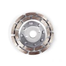 Disque Diamant, Diamant à Meuler Béton 125 x 22,2 mm Double Rangée, Meule Diamantée Universelle pour Poncer Béton, Pierre, Granit Chape, Maçonnerie,