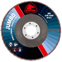 Disque double lame stayer Procer grain 60 pour coupe à sec des aciers et matériaux ferreux (13300 rpm) Ø115xØ22mm