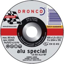 Disque À Tronçonner Cs 60 Pour Aluminium Et Métaux Non Ferreux 125x1,2mm Dronco 1121150100