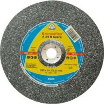 Disque à tronçonner a 24 n Supra pour l'usinage de l'acier inoxydable, ø x Épais. : 115 x 2,5 mm, Modèle Coudé, Vitesse maxi. 13300 tr/mn