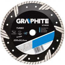 57H630 Diamantschijf 230x22x6,0x3,1mm, Turbo, mpa EN13236 - Graphite