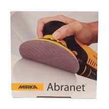 Disques abrasifs Abranet Mirka 125 mm auto-agrippant, micro-perforée - Boite x50 Épaisseur du grain: p 320 (Très fin: Finition qualité supérieure)