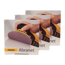 Disques abrasifs Abranet Mirka 125 mm x150 - auto-agrippant, micro-perforée - Pack de 3 boites Épaisseur du grain: p 180 (Fin: Finition soignée)