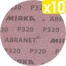 Disques abrasifs Abranet Mirka diamètre 150 mm - haute performance (vendu en vrac x10) Épaisseur du grain: p 360 (Très fin: Finition qualité