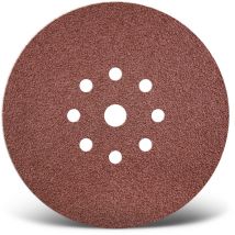 Red Disques abrasifs auto-agrippants, 225 mm, 9 trous, p. Ponceuses à plâtre, Corindon normal (Lot de 10) G16 - Menzer
