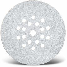 White Disques abrasifs auto-agrippants, 225 mm, 19 trous, p. Ponceuses à plâtre, Corindon normal (Lot de 25) G150 - Menzer