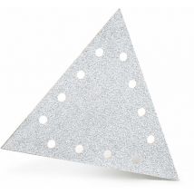 White Disques abrasifs auto-agrippants, 290 x 250 mm, 12 trous, p. Ponceuses à plâtre, Corindon normal (Lot de 5) G60 - Menzer