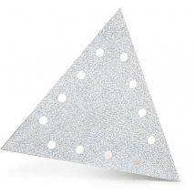 White Disques abrasifs auto-agrippants, 290 x 250 mm, 12 trous, p. Ponceuses à plâtre, Corindon normal (Lot de 5) G120 - Menzer
