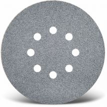 Platinum Disques abrasifs auto-agrippants, 150 mm, 8 trous, p. Ponceuses excentriques, Corindon semi-supérieur (Lot de 50) G240 - Menzer
