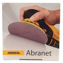Disques abrasifs Abranet Mirka 150 mm Haute performance pour ponçage sans poussière - Boite x50 Épaisseur du grain: p 180 (Fin: Finition soignée)