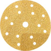 Boite de 50 - Disques abrasifs ponçage abrapro D150, 15 trous bois, peinture et vernis Épaisseur du grain: p 60 (Gros: Décapage)