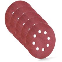 Disques auto-agrippant 8 trous Schuller 185 g /m² diamètre 125 mm (Paquet de 5) Épaisseur du grain: p 320 (Très fin: Finition qualité supérieure)
