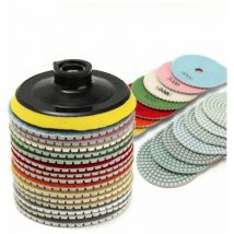 Disques de polissage diamantés humides et secs - 4 - Pour granit, marbre, béton, pierre Disque de finitions pour meuleuse