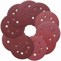 Disques de ponçage 5 pouces 8 trous 100 pièces de papier abrasif à crochets et boucles, 40/60/80/100/150/180/240/320/400/800 papier abrasif pour
