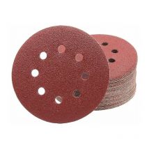 Disques Abrasifs Professionnels 60 pièces 8 trous ø 125 mm grain 180 pour ponceuses orbitales aléatoires Feuilles Abrasives Papier Abrasif