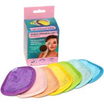 Disques démaquillants lavables - VENTEO - Lot de 7 disques - Réutilisable - Pour tous types de peaux - Microfibre ultra douce - Lavable en machine