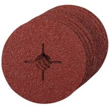 Disques fibres, abrasifs corindon ø125 x 22 mm - lot de 10 - choisissezici : grain 60