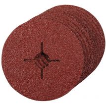 Disques fibres, abrasifs corindon ø125 x 22 mm - lot de 10 - choisissezici : grain 24