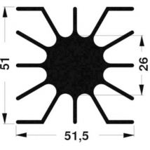 Fischer Elektronik - Dissipateur pour led sk 46 10 sa 10020378 2.4 k/w (l x l x h) 51 x 51 x 10 mm 1 pc(s) Q66732