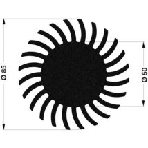 Fischer Elektronik - Dissipateur Pour Led Sk 572 10 Sa 10021493 2.3 K/w (ø X H) 85 Mm X 10 Mm 1 Pc(s)