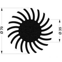 Fischer Elektronik - Dissipateur pour led sk 571 10 me 10103865 2.82 k/w (ø x h) 70 mm x 10 mm 1 pc(s)