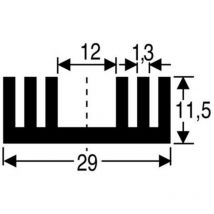 Dissipateur thermique Fischer Elektronik sk 09 37,5 sa 10018936 TO-220, SOT-32 8.6 k/w (l x l x h) 37.5 x 29 x 11.5 mm 1 pc(s) Q66073