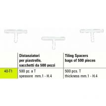 Sigma - distanziatori a t per piastrelle 40-T1 a spessore mm 1 - h. 4 500 pezzi