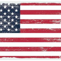 Sticker mural drapeau américain de détresse