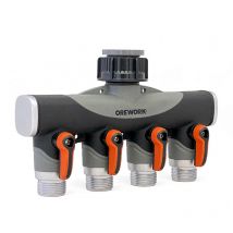 Distribuidor metálico - 4 vías - 3/4'