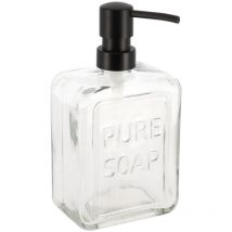 Distributeur a savon verre pure soap 550 ml - transparent Tendance